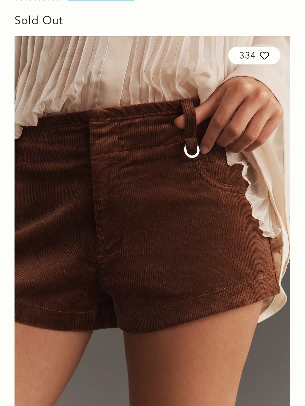 Anthropologie Corduroy Shorts